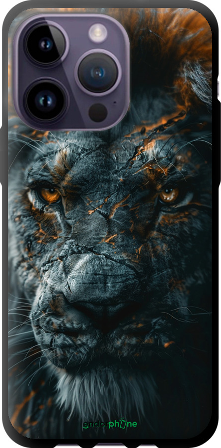 TPU чехол Пламенный лев для Apple iPhone 14 Pro Max - 6153b-2667 изображение 
