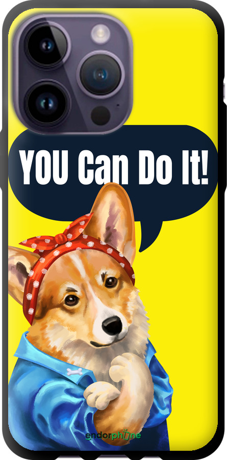 TPU чехол чехол с корги You Can Do It для Apple iPhone 14 Pro Max - 6184b-2667 изображение 