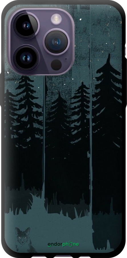 TPU чехол Лисиця та нічний ліс для Apple iPhone 14 Pro Max - 6481b-2667 изображение 