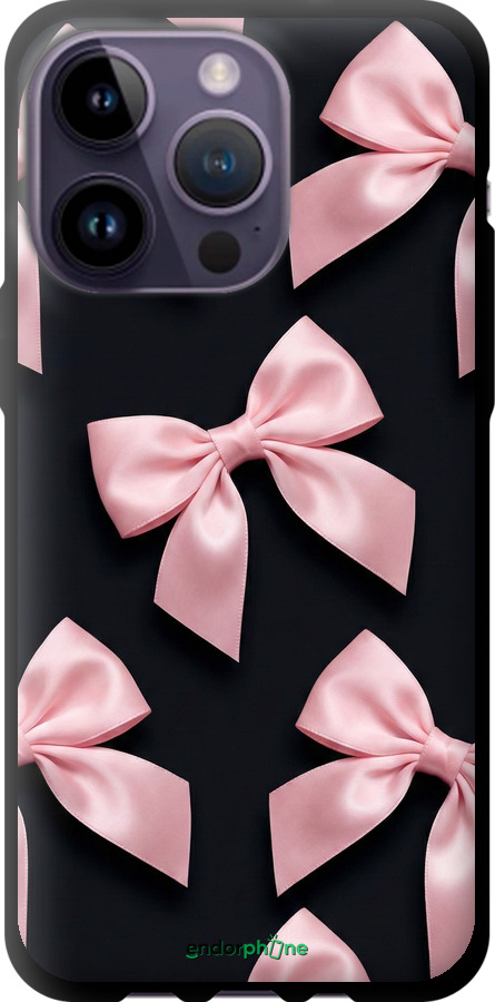 TPU чехол Coquette Ribbons Dark Coquette для Apple iPhone 14 Pro Max - 6767b-2667 изображение 