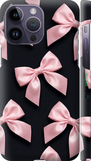 3D пластиковый матовый чехол 'Coquette Ribbons Dark Coquette' для iPhone 14 Pro Max изображение 5