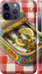 3D пластиковый матовый чехол 'Vintage Sardine Tin Phone' для iPhone 14 Pro Max изображение 1