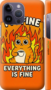 3D пластиковий матовий чехол Funny Cat для Apple iPhone 14 Pro Max - 6786m-2667 изображение 