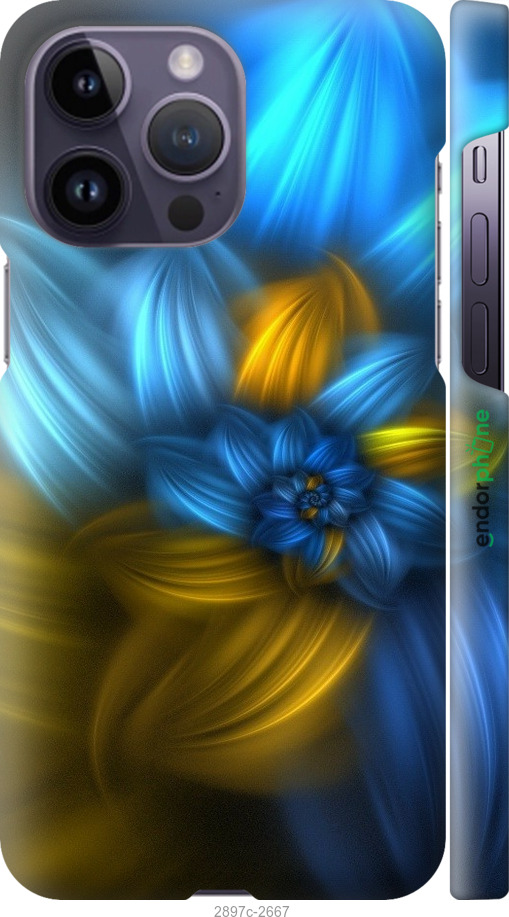 

3D пластиковий матовий чохол "Візерунок 46" для iPhone 14 Pro Max, Синій