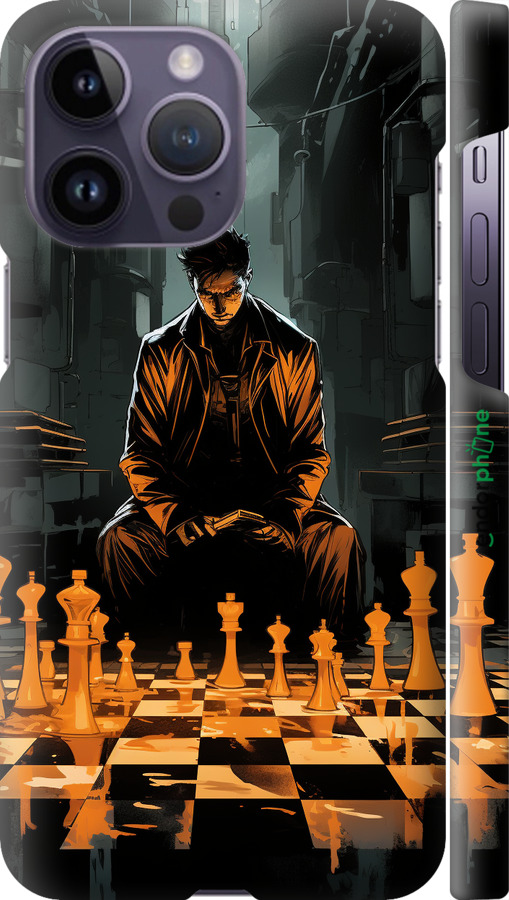 3D пластиковий матовий чехол Шахмати для Apple iPhone 14 Pro Max - 5951m-2667 изображение 
