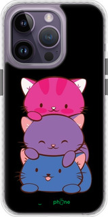 Чехол Bumper чехол Милые кошки для Apple iPhone 14 Pro Max - 6518pc-2667 изображение 