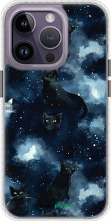 Чохол Bumper чехол Зображення котиків з темною аквареллю для Apple iPhone 14 Pro Max - 6521pc-2667 изображение 
