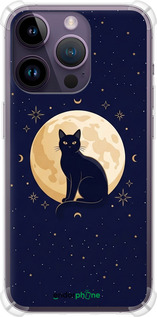 Силикон с усиленными углами чехол 'Cute Cat Celestial/Witchy' для iPhone 14 Pro Max изображение 3