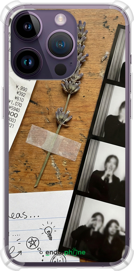 Силикон с усиленными углами чехол Aesthetic Scrapbook Collage для Apple iPhone 14 Pro Max - 6773sp-2667 изображение 