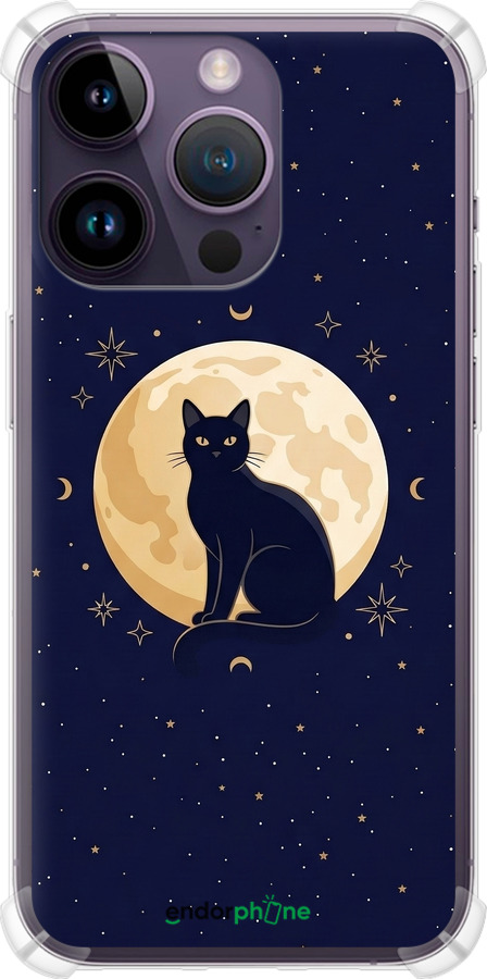 Силикон с усиленными углами чехол Cute Cat Celestial/Witchy для Apple iPhone 14 Pro Max - 6787sp-2667 изображение 