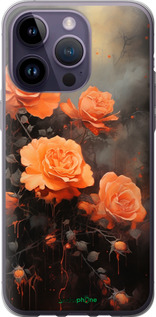 Силиконовый чехол Оранжевые розы для Apple iPhone 14 Pro Max - 5944u-2667 изображение 