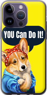 Силіконовий чехол чехол с корги You Can Do It для Apple iPhone 14 Pro Max - 6184u-2667 изображение 