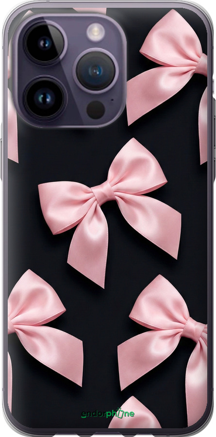 Силіконовий чехол Coquette Ribbons Dark Coquette для Apple iPhone 14 Pro Max - 6767u-2667 изображение 