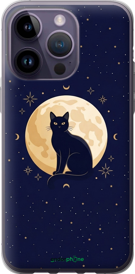 Силіконовий чехол Cute Cat Celestial/Witchy для Apple iPhone 14 Pro Max - 6787u-2667 изображение 