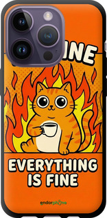 TPU чехол 'Funny Cat' для iPhone 14 Pro изображение 5