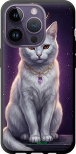 TPU чехол Mystic White Cat Gothic Dark Purple Gold для Apple iPhone 14 Pro - 6805b-2646 изображение 