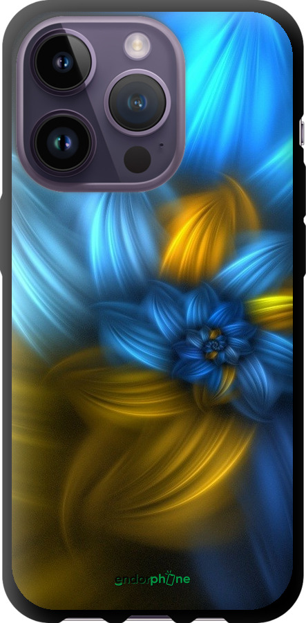 

TPU чорний чохол "Візерунок 46" для iPhone 14 Pro, Синій