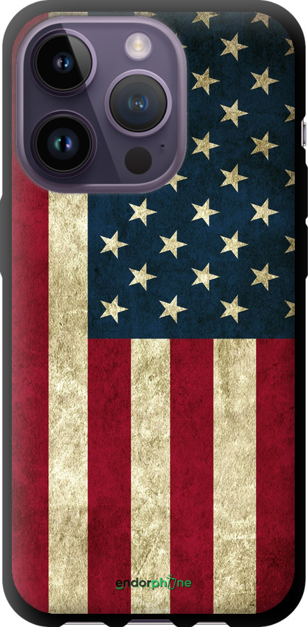 TPU чехол Флаг США для Apple iPhone 14 Pro - 395b-2646 изображение 
