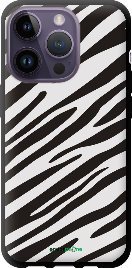 TPU black чехол Classic Zebra для Apple iPhone 14 Pro - 4874b-2646 изображение 