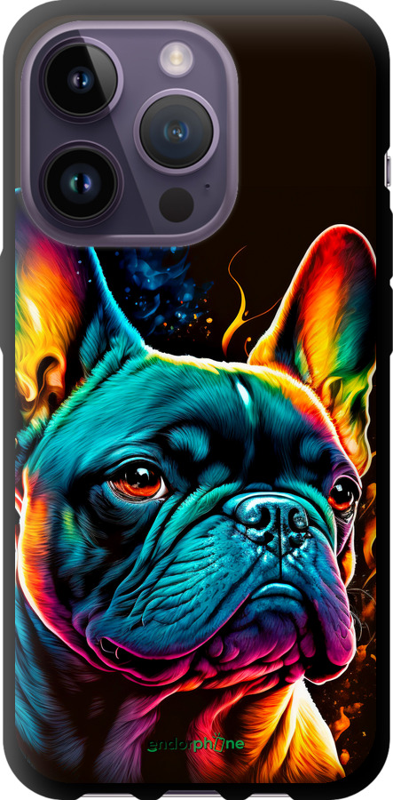 TPU чехол Яркий бульдог для Apple iPhone 14 Pro - 5547b-2646 изображение 