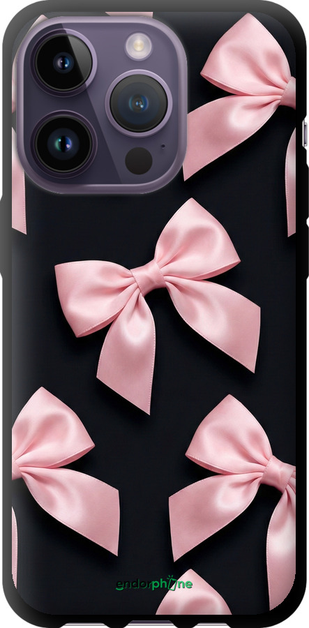 TPU чехол Coquette Ribbons Dark Coquette для Apple iPhone 14 Pro - 6767b-2646 изображение 