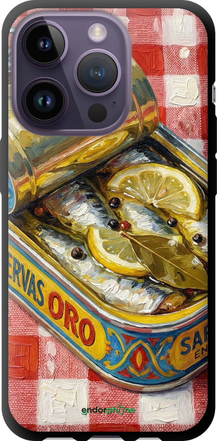 TPU чехол Vintage Sardine Tin Phone для Apple iPhone 14 Pro - 6772b-2646 изображение 