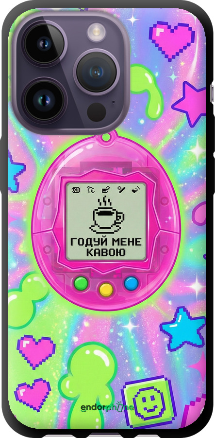TPU чехол Y2K Aesthetic Retro Pet: Годуй мене кавою для Apple iPhone 14 Pro - 6784b-2646 изображение 