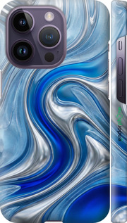 3D пластиковый матовый чехол Liquid Chrome для Apple iPhone 14 Pro - 6781m-2646 изображение 
