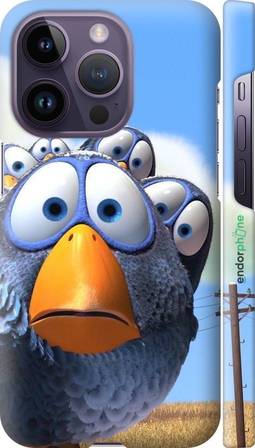 3D пластиковий матовий чехол Angry Birds для Apple iPhone 14 Pro - 6008m-2646 изображение 