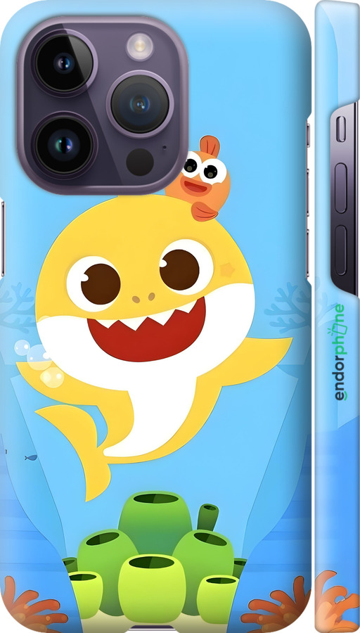 3D пластиковий матовий чехол Бейби Шарк для Apple iPhone 14 Pro - 6303m-2646 изображение 