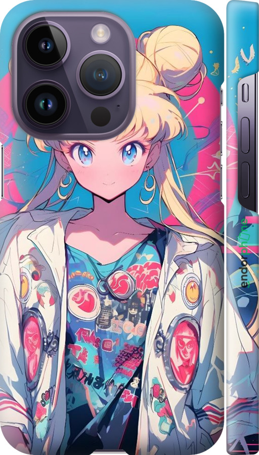 3D пластиковий матовий чехол Сейлор Мун 2 для Apple iPhone 14 Pro - 6351m-2646 изображение 