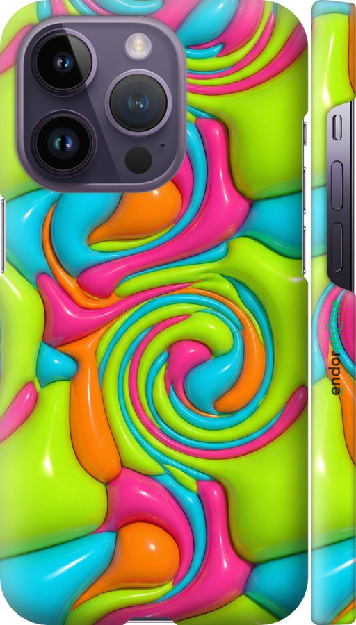 3D пластиковый матовый чехол Y2K Jelly Dream для Apple iPhone 14 Pro - 6780m-2646 изображение 