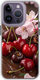Чехол Bumper чехол Вишня в шоколаде для Apple iPhone 14 Pro - 6698pc-2646 изображение 