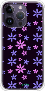 Силикон с усиленными углами чехол с  цветами для Apple iPhone 14 Pro - 6258sp-2646 изображение 