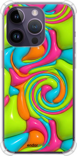 Силикон с усиленными углами чехол Y2K Jelly Dream для Apple iPhone 14 Pro - 6780sp-2646 изображение 