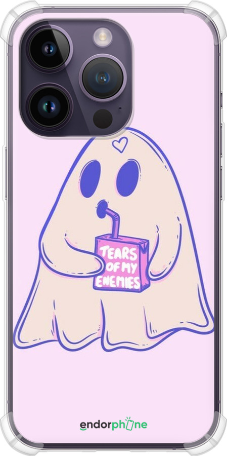 Силикон с усиленными углами чехол Милый призрак для Apple iPhone 14 Pro - 6507sp-2646 изображение 
