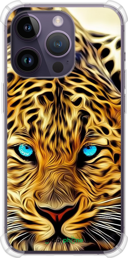 Силикон с усиленными углами чехол Леопард для Apple iPhone 14 Pro - 6611sp-2646 изображение 