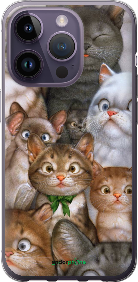 

Силіконовий чохол "Коти" для iPhone 14 Pro