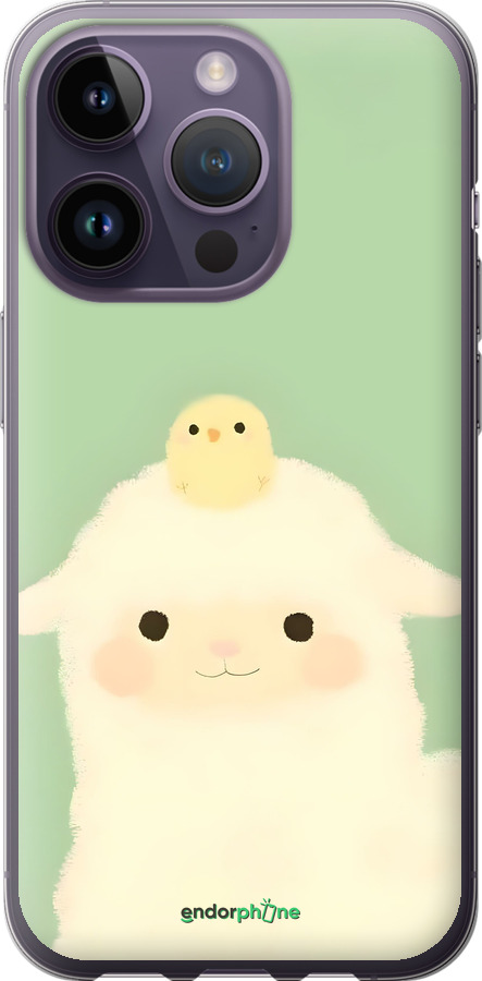 Силиконовый чехол Барашек и ципленок для Apple iPhone 14 Pro - 6369u-2646 изображение 