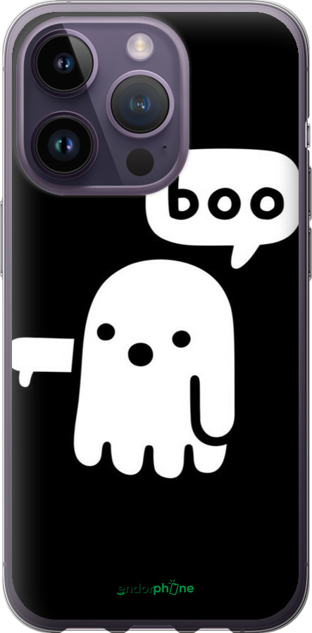 Силиконовый чехол Призрак Неодобрения для Apple iPhone 14 Pro - 6431u-2646 изображение 