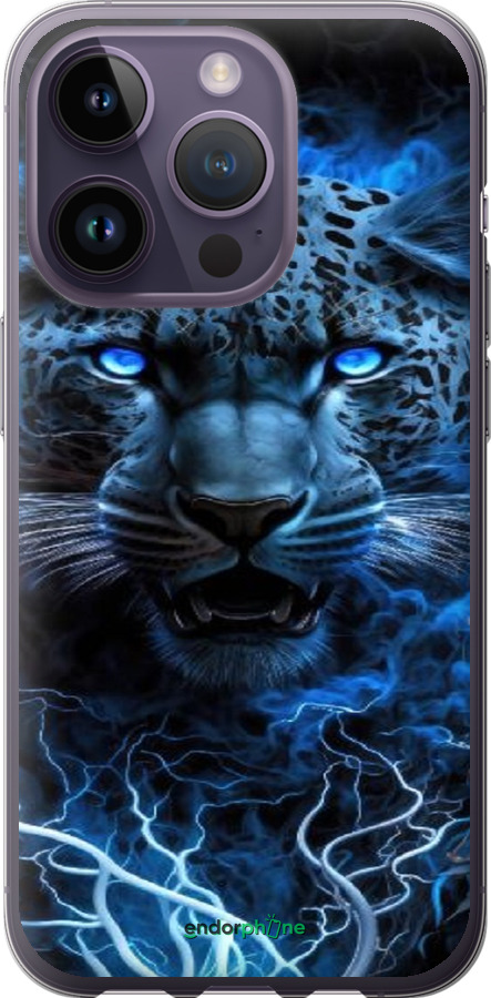 Силіконовий чехол Крижаний леопард для Apple iPhone 14 Pro - 6460u-2646 изображение 