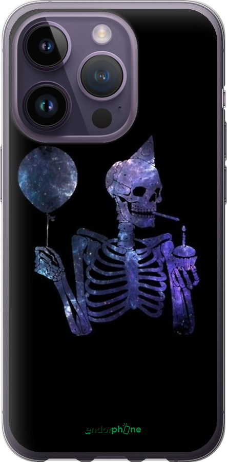 Силіконовий чехол Скелетне мистецтво для Apple iPhone 14 Pro - 6536u-2646 изображение 