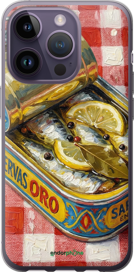Силиконовый чехол Vintage Sardine Tin Phone для Apple iPhone 14 Pro - 6772u-2646 изображение 