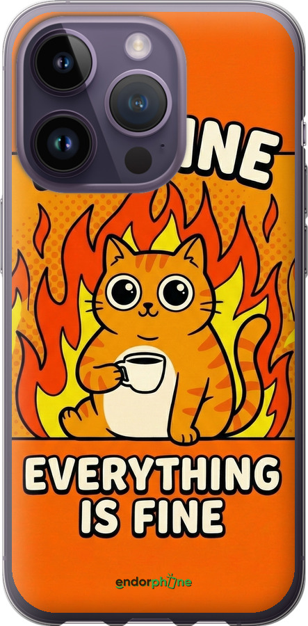 Силіконовий чехол Funny Cat для Apple iPhone 14 Pro - 6786u-2646 изображение 