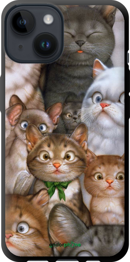

TPU чорний чохол "Коти" для iPhone 14