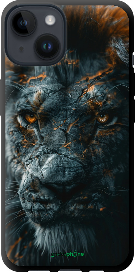 TPU чехол Пламенный лев для Apple iPhone 14 - 6153b-2648 изображение 