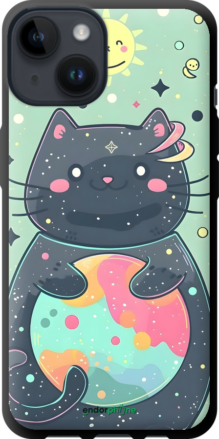 TPU чехол Милый котик для Apple iPhone 14 - 6364b-2648 изображение 