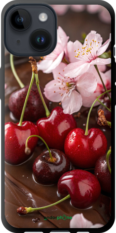 TPU чехол Вишня у шоколаді для Apple iPhone 14 - 6698b-2648 изображение 