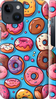 3D пластиковий матовий чехол Пончики для Apple iPhone 14 - 6318m-2648 изображение 