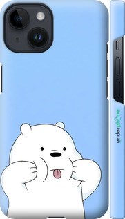 3D пластиковый матовый чехол Милый мишка для Apple iPhone 14 - 6357m-2648 изображение 